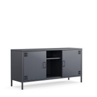 Metall-TV-Schrank FERRY 3 Anthrazit - Lowboard mit 3...