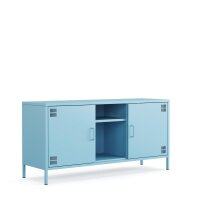Metall-TV-Schrank FERRY 3 Blau - Lowboard mit 3 Regalen,...