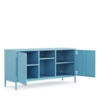 Metall-TV-Schrank FERRY 3 Blau - Lowboard mit 3 Regalen,...