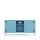 Metall-TV-Schrank FERRY 3 Blau - Lowboard mit 3 Regalen, 645 x 1305 x 400 mm