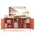 Metall-TV-Schrank FERRY 3 Lachsfarben - Lowboard mit 3 Regalen, 645 x 1305 x 400 mm