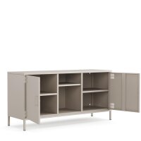 Metall-TV-Schrank FERRY 3 Beige - Lowboard mit 3 Regalen,...