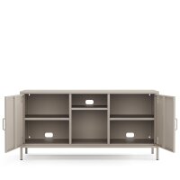 Metall-TV-Schrank FERRY 3 Beige - Lowboard mit 3 Regalen, 645 x 1305 x 400 mm