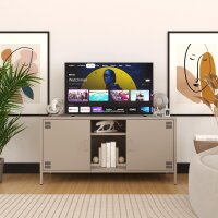 Metall-TV-Schrank FERRY 3 Beige - Lowboard mit 3 Regalen, 645 x 1305 x 400 mm