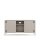 Metall-TV-Schrank FERRY 3 Beige - Lowboard mit 3 Regalen, 645 x 1305 x 400 mm