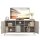 Metall-TV-Schrank FERRY 3 Beige - Lowboard mit 3 Regalen, 645 x 1305 x 400 mm