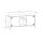 Metall-TV-Schrank FERRY 3 Beige - Lowboard mit 3 Regalen, 645 x 1305 x 400 mm