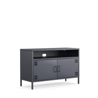 Metall-TV-Schrank FERRY 4 Anthrazit - TV-Lowboard mit 4...
