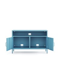 Metall-TV-Schrank FERRY 4 Blau - TV-Lowboard mit 4 Regalen, 1005 x 400 x 645 mm