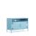 Metall-TV-Schrank FERRY 4 Blau - TV-Lowboard mit 4 Regalen, 645 x 1005 x 400 mm