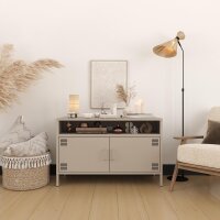 Metall-TV-Schrank FERRY 4 Beige - TV-Lowboard mit 4 Regalen, 1005 x 400 x 645 mm