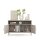 Metall-TV-Schrank FERRY 4 Beige - TV-Lowboard mit 4 Regalen, 1005 x 400 x 645 mm