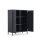Metall-Sideboard FERRY 7 Anthrazit - 2 Türen, verstellbare Regalböden, 1095 x 805 x 400 mm