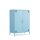 Metall-Sideboard FERRY 7 Blau - 2 Türen, verstellbare Regalböden, 805 x 400 x 1095 mm