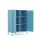 Metall-Sideboard FERRY 7 Blau - 2 Türen, verstellbare Regalböden, 805 x 400 x 1095 mm