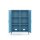 Metall-Sideboard FERRY 7 Blau - 2 Türen, verstellbare Regalböden, 805 x 400 x 1095 mm