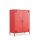 Metall-Sideboard FERRY 7 Rot - 2 Türen, verstellbare Regalböden, 1095 x 805 x 400 mm