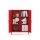 Metall-Sideboard FERRY 7 Rot - 2 Türen, verstellbare Regalböden, 1095 x 805 x 400 mm