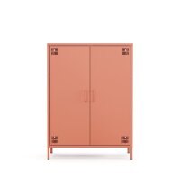 Metall-Sideboard FERRY 7 Lachsfarben - 2 Türen, verstellbare Regalböden, 1095 x 805 x 400