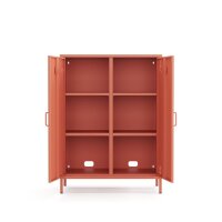 Metall-Sideboard FERRY 7 Lachsfarben - 2 Türen, verstellbare Regalböden, 1095 x 805 x 400