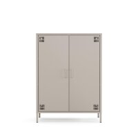 Metall-Sideboard FERRY 7 Beige - 2 Türen, verstellbare Regalböden, 1095 x 805 x 400 mm