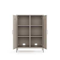 Metall-Sideboard FERRY 7 Beige - 2 Türen, verstellbare Regalböden, 1095 x 805 x 400 mm