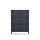 Metall-Sideboard FERRY 9 Anthrazit - 6 Türen, verstellbare Regalböden, 805 x 400 x 1095 mm