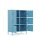 Metall-Sideboard FERRY 9 Blau - 6 Türen, verstellbare Regalböden, 1095 x 805 x 400 mm