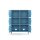 Metall-Sideboard FERRY 9 Blau - 6 Türen, verstellbare Regalböden, 1095 x 805 x 400 mm