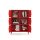 Metall-Sideboard FERRY 9 Rot - 6 Türen, verstellbare Regalböden, 1095 x 805 x 400 mm