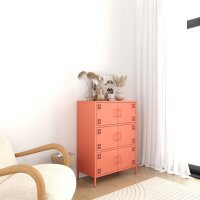 Metall-Sideboard FERRY 9 Lachsfarben - 6 Türen, verstellbare Regalböden, 1095 x 805 x 400 mm