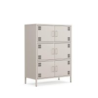 Metall-Sideboard FERRY 9 Beige - 6 Türen,...