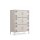 Metall-Sideboard FERRY 9 Beige - 6 Türen, verstellbare Regalböden, 1095 x 805 x 400 mm
