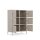 Metall-Sideboard FERRY 9 Beige - 6 Türen, verstellbare Regalböden, 1095 x 805 x 400 mm