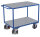 VARIOfit Schwerer Tischwagen mit 2 Zinkblechladeflächen, 1190x700x920 mm (BxTxH)