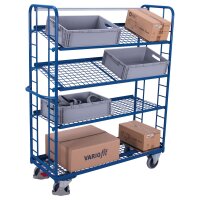 VARIOfit Etagenwagen mit 4 Drahtgitterböden, 1805x650x1855 mm (BxTxH)