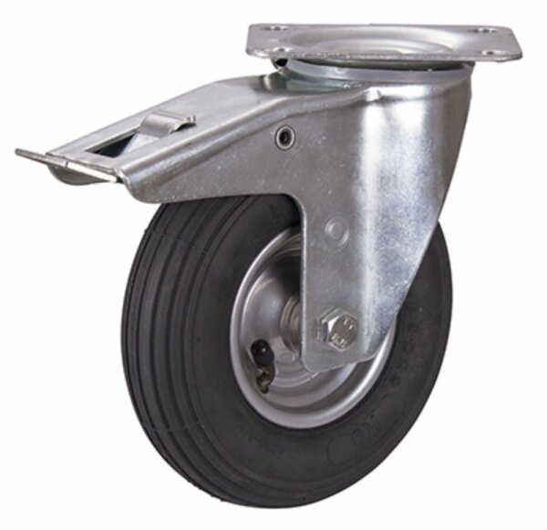 VARIOfit Bremsrolle mit Luftreifen, 150 x 30 mm, grau