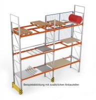 META Palettenregal Anbaufeld Multipal 5500x2700x1100mm mit 4 Lagerebenen