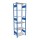SCHULTE MULTIplus 150 Steck-Grundregal 2500x750x500 mm enzianblau/verzinkt mit 6 Fachböden und Kreuzstreben