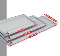 SCHULTE MULTIplus 150 Steck-Anbauregal 2000x1000x500 mm enzianblau/verzinkt mit 5 Fachböden und Kreuzstreben
