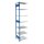 SCHULTE MULTIplus 150 Steck-Anbauregal 3000x750x600 mm enzianblau/verzinkt mit 7 Fachböden und Längenriegel