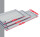 SCHULTE MULTIplus250 Schraub-Anbauregal 3000x1300x500 mm lichtgrau mit 7 Fachböden und Eckwinkeln