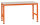 MANUFLEX Arbeits-Grundtisch UNIVERSAL Standard 3000 x 800 x 760-870 mm (BxTxH) mit Melaminplatte, rotorange