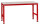 MANUFLEX Arbeits-Grundtisch UNIVERSAL Standard 3000 x 1200 x 760-870 mm (BxTxH) mit Melaminplatte, rubinrot