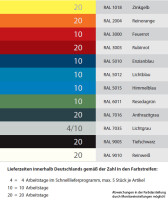 PAVOY Hängeschrank 600x800x300 mm (HxBxT), komplett enzianblau, gelochte Rückwand, Sichtfenstertüren