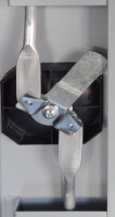 PAVOY Hängeschrank 600x800x300 mm (HxBxT), komplett enzianblau, gelochte Rückwand, Sichtfenstertüren