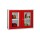PAVOY Hängeschrank 600x800x300 mm (HxBxT), komplett enzianblau, gelochte Rückwand, Sichtfenstertüren