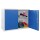PAVOY Hängeschrank 600x800x300 mm (HxBxT), komplett enzianblau, gelochte Rückwand, Sichtfenstertüren
